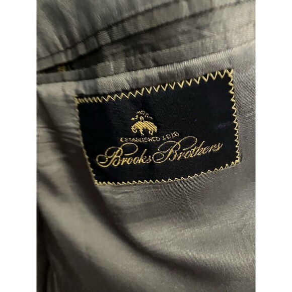 Brooks Brothers Blazer Suit Jacket Men’s 46R Black/White 2 Button Houndstooth - Picture 3 of 6